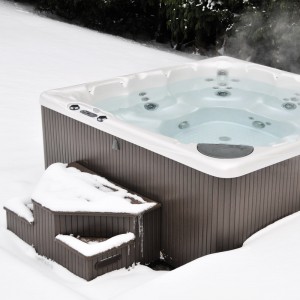 winter hot tub