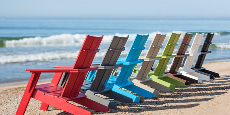 Colourful Plastic Beach Chairs