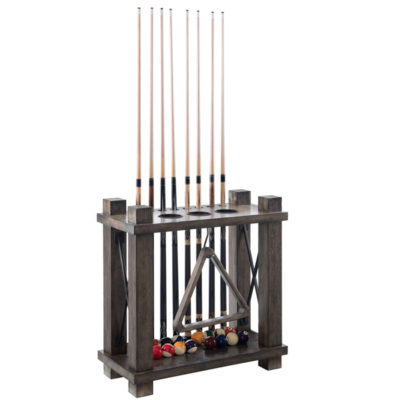 Harpeth Floor Cue Rack - Whiskey Barrel