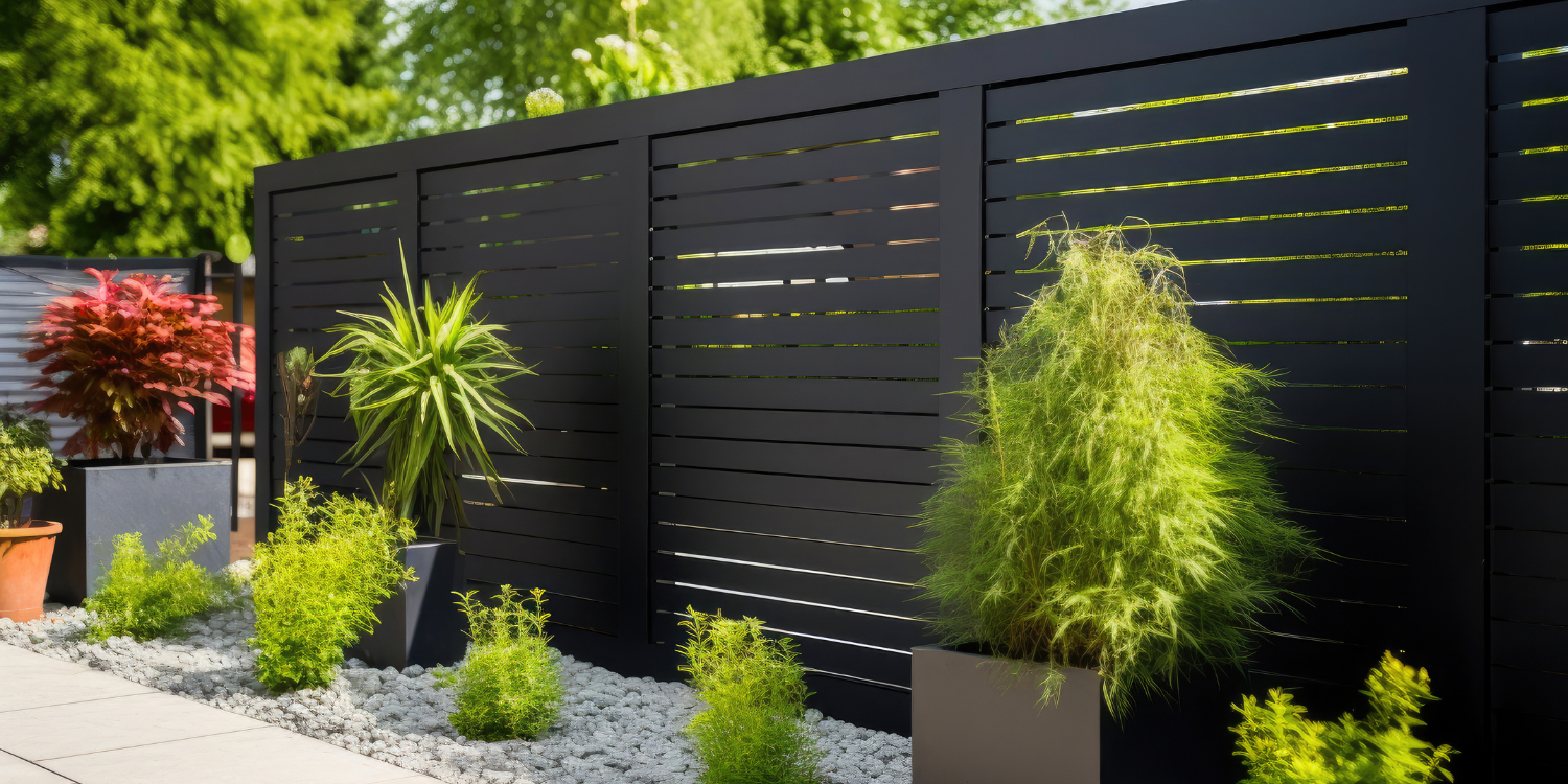 Privacy Fence in black - How to Landscape for Hot Tub Privacy: Tips, Tricks & More 