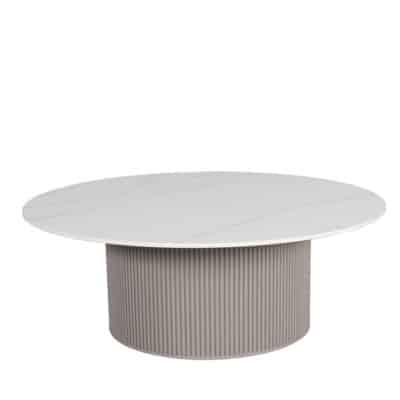 Roman 42" Coffee Table - White on Linen